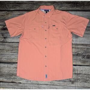 Patagonia Mens Short Sleeve Button Up Fishing Shirt Vented Quick Dry Medium